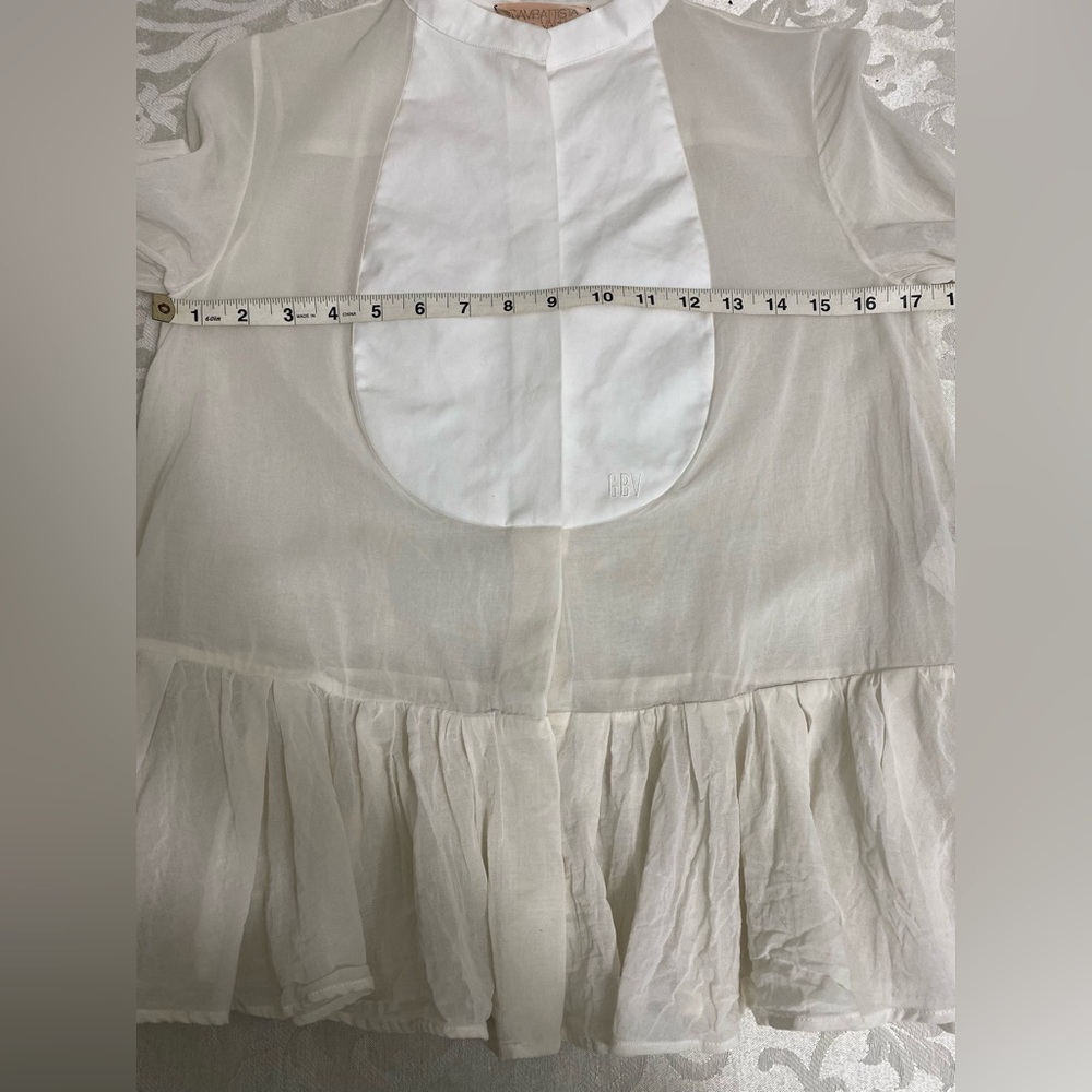 - Giambattista Valli Blouse white blouse size 40 or XS made in Italy - Picture 12 of 13